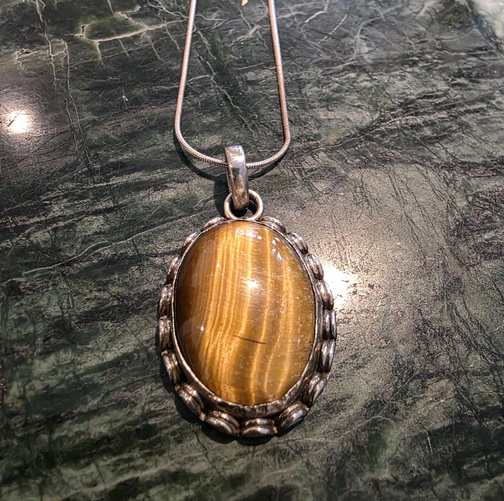 Silver And Gold Pendant Necklace